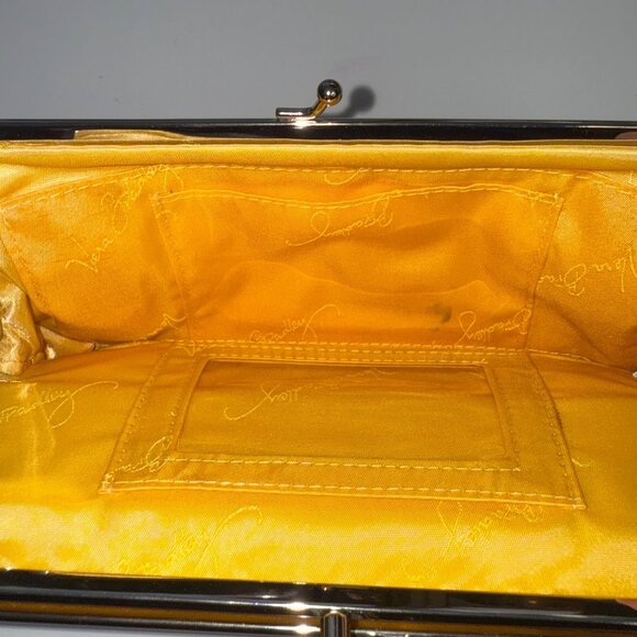 Vera Bradley Wallet Paisley Floral Fabric Snap Closure Yellow Pink Canvas - Picture 7 of 7